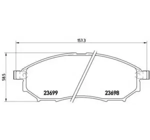 Колодки дискового тормоза BREMBO P56058 на NISSAN FRONTIER / NP300 (D40) Колодки дискового тормоза BREMBO P56058 на NISSAN FRONTIER / NP300 (D40)