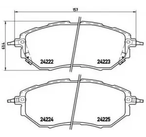 Колодки дискового тормоза BREMBO P78017 на SUBARU OUTBACK универсал (BL, BP) Колодки дискового тормоза BREMBO P78017 на SUBARU OUTBACK универсал (BL, BP)