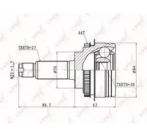 Шрус полуоси H.D.K. FU026A44 на SUBARU IMPREZA седан (GC) Шрус полуоси H.D.K. FU026A44 на SUBARU IMPREZA седан (GC)