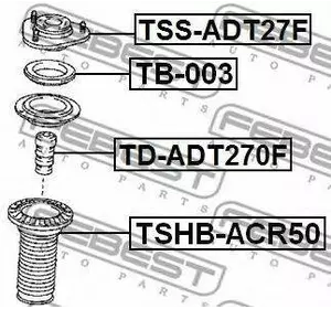 Подушка амортизатора TOYOTA 486090F021 на TOYOTA AVENSIS седан (ZRT27, ADT27) Подушка амортизатора TOYOTA 486090F021 на TOYOTA AVENSIS седан (ZRT27, ADT27)