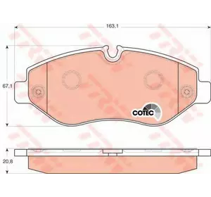 Колодки дискового тормоза TRW GDB1698 на MERCEDES-BENZ SPRINTER 3,5-t автобус (906) Колодки дискового тормоза TRW GDB1698 на MERCEDES-BENZ SPRINTER 3,5-t автобус (906)