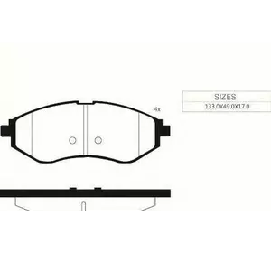Колодки дискового тормоза = sangsin sp1158 MANDO MPD16 на CHEVROLET LOVA Наклонная задняя часть (T250, T255) Колодки дискового тормоза = sangsin sp1158 MANDO MPD16 на CHEVROLET LOVA Наклонная задняя часть (T250, T255)