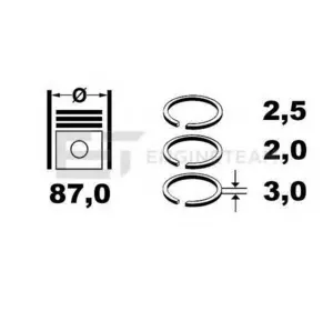 Кольца поршневые HYUNDAI 2304027960 на HYUNDAI SANTA FÉ II (CM) Кольца поршневые HYUNDAI 2304027960 на HYUNDAI SANTA FÉ II (CM)