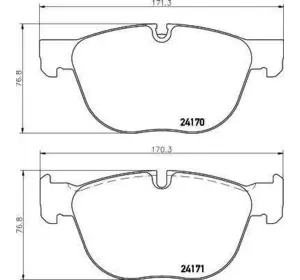 Колодки дискового тормоза TEXTAR 2417001 на BMW X5 (E70) Колодки дискового тормоза TEXTAR 2417001 на BMW X5 (E70)